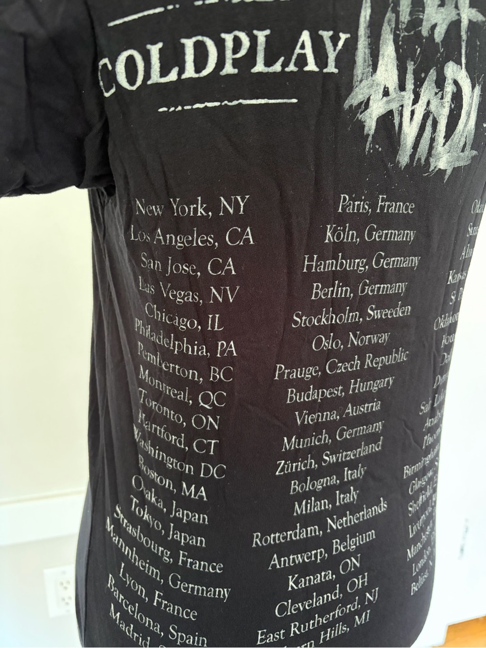 Vintage Coldplay 2008 Viva La Vida Tour Concert Tee Revolutionary Print Size S - Picture 4 of 11